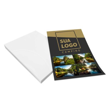 PANFLETOS, FLYERS E FOLHETOS APERGAMINHADO 240G 150X210MM Colorido frente - 50 un.