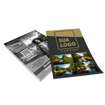 PANFLETOS, FLYERS E FOLHETOS APERGAMINHADO 240G 150X210MM Colorido frente e preto e branco verso - 50 un.