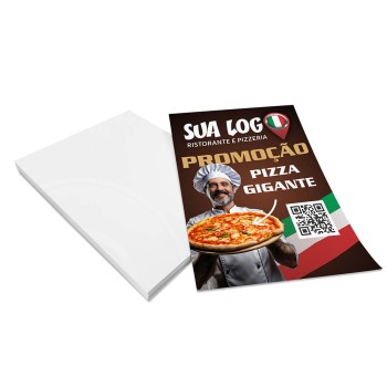 PANFLETOS, FLYERS E FOLHETOS APERGAMINHADO 240G 150X210MM Colorido frente - 100 un.