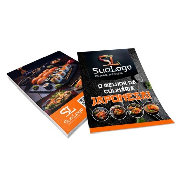 PANFLETOS, FLYERS E FOLHETOS APERGAMINHADO 240G 300X210MM Colorido frente e verso - 50 un.