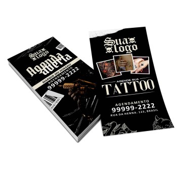 PANFLETOS, FLYERS E FOLHETOS COUCHÊ 115G SEM VERNIZ 100X200MM Colorido frente e verso - 2500 un.