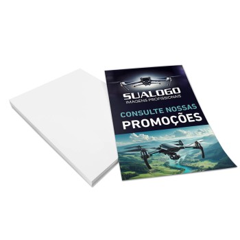 PANFLETOS, FLYERS E FOLHETOS COUCHÊ 115G SEM VERNIZ 150X100MM Colorido frente - 200 un.