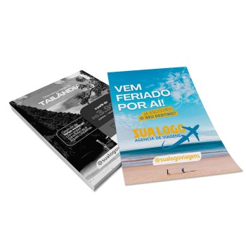 PANFLETOS, FLYERS E FOLHETOS COUCHÊ 115G SEM VERNIZ 150X200MM Colorido frente e preto e branco verso - 1000 un.