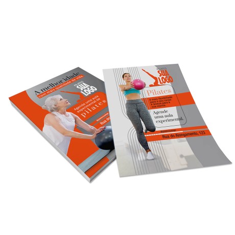 PANFLETOS, FLYERS E FOLHETOS COUCHÊ 115G SEM VERNIZ 150X200MM Colorido frente e verso - 10000 un.