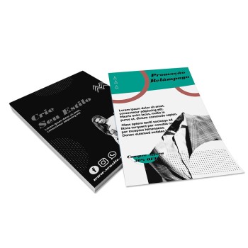 PANFLETOS, FLYERS E FOLHETOS COUCHÊ 115G SEM VERNIZ 300X200MM Colorido frente e preto e branco verso - 200 un.