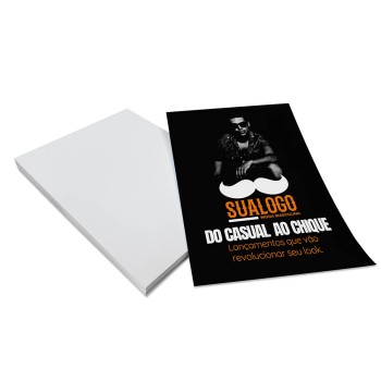 PANFLETOS, FLYERS E FOLHETOS COUCHÊ 150G SEM VERNIZ 150X200MM Colorido frente - 2500 un.
