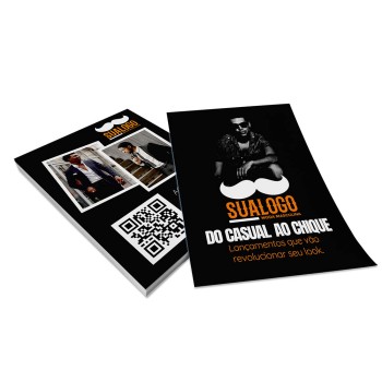 PANFLETOS, FLYERS E FOLHETOS COUCHÊ 150G SEM VERNIZ 150X200MM Colorido frente e verso - 2500 un.