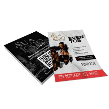PANFLETOS, FLYERS E FOLHETOS COUCHÊ 150G SEM VERNIZ 150X200MM Colorido frente e preto e branco verso - 5000 un.