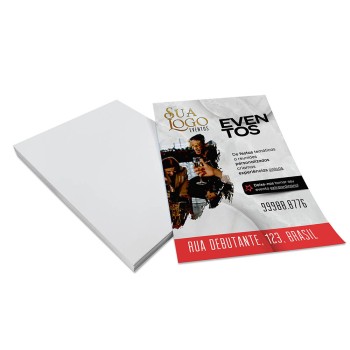 PANFLETOS, FLYERS E FOLHETOS COUCHÊ 150G SEM VERNIZ 150X200MM Colorido frente - 5000 un.