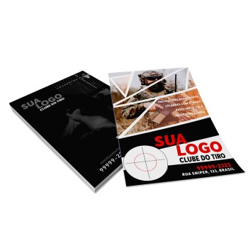 PANFLETOS, FLYERS E FOLHETOS COUCHÊ 150G SEM VERNIZ 300X200MM Colorido frente e preto e branco verso - 1000 un.
