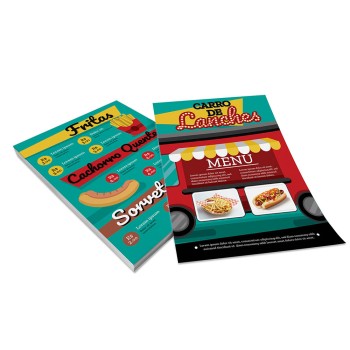 PANFLETOS, FLYERS E FOLHETOS COUCHÊ 150G SEM VERNIZ 300X400MM Colorido frente e verso - 200 un.