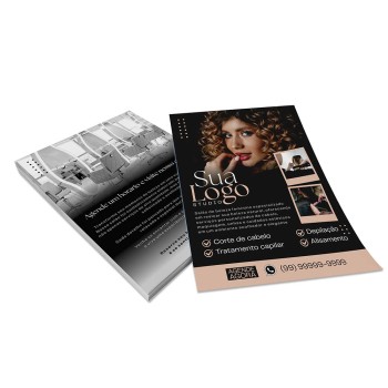 PANFLETOS, FLYERS E FOLHETOS COUCHÊ 150G SEM VERNIZ 300X400MM Colorido frente e preto e branco verso - 1000 un.