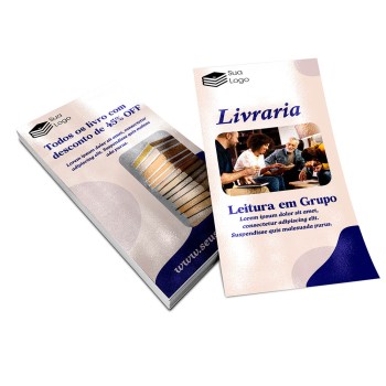 PANFLETOS, FLYERS E FOLHETOS COUCHÊ 150G VERNIZ UV TOTAL FRENTE E VERSO 100X200MM Colorido frente e verso - 10000 un.