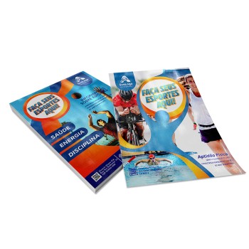 PANFLETOS, FLYERS E FOLHETOS COUCHÊ 150G VERNIZ UV TOTAL FRENTE E VERSO 150X200MM Colorido frente e verso - 100 un.