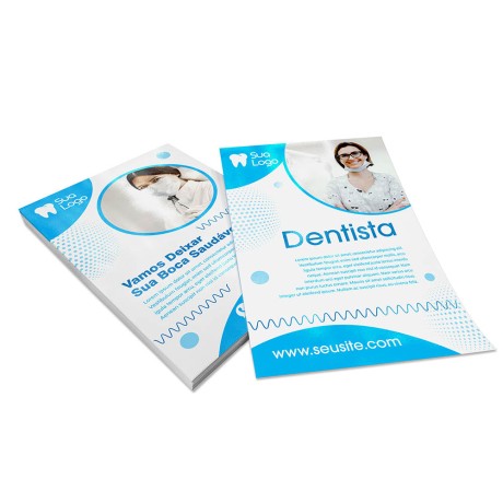 PANFLETOS, FLYERS E FOLHETOS COUCHÊ 150G VERNIZ UV TOTAL FRENTE E VERSO 150X200MM Colorido frente e verso - 2500 un.