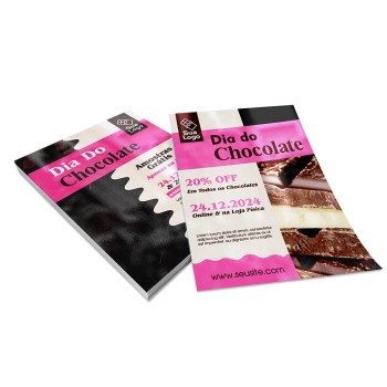 PANFLETOS, FLYERS E FOLHETOS COUCHÊ 150G VERNIZ UV TOTAL FRENTE E VERSO 300X400MM Colorido frente e verso - 10000 un.