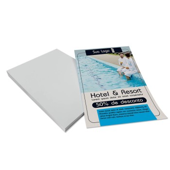 PANFLETOS, FLYERS E FOLHETOS COUCHÊ 70G 150X200MM Colorido frente - 25000 un.