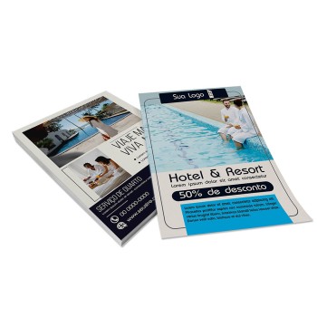 PANFLETOS, FLYERS E FOLHETOS COUCHÊ 70G 150X200MM Colorido frente e verso - 25000 un.