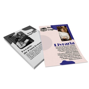 PANFLETOS, FLYERS E FOLHETOS COUCHÊ 90G SEM VERNIZ 200X140MM Colorido frente e preto e branco verso - 10000 un.
