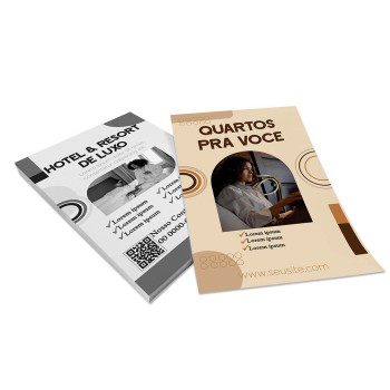 PANFLETOS, FLYERS E FOLHETOS COUCHÊ 90G SEM VERNIZ 200X140MM Colorido frente e preto e branco verso - 500 un.