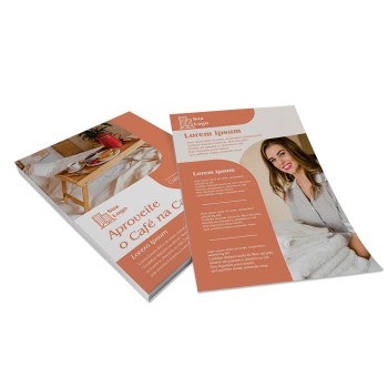 PANFLETOS, FLYERS E FOLHETOS COUCHÊ 90G SEM VERNIZ 200X280MM Colorido frente e verso - 10000 un.