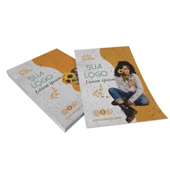 PANFLETOS, FLYERS E FOLHETOS RECICLATO 90G 150X105MM Colorido frente e verso - 100 un.