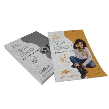 PANFLETOS, FLYERS E FOLHETOS RECICLATO 90G 150X105MM Colorido frente e preto e branco verso - 100 un.