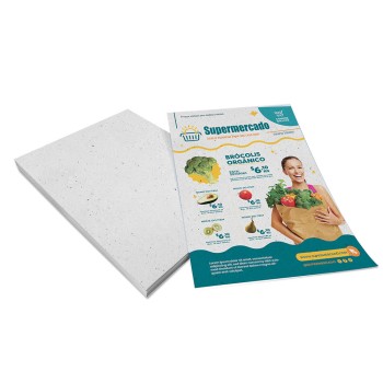 PANFLETOS, FLYERS E FOLHETOS RECICLATO 90G 300X210MM Colorido frente - 300 un.