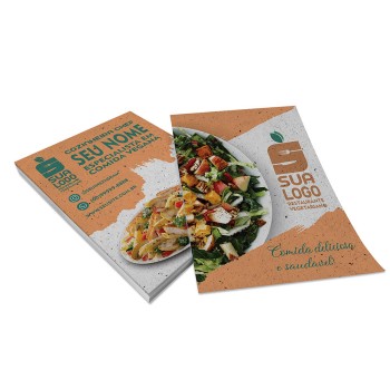 PANFLETOS, FLYERS E FOLHETOS RECICLATO 90G 300X210MM Colorido frente e verso - 100 un.