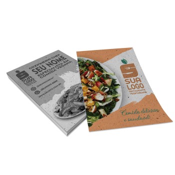 PANFLETOS, FLYERS E FOLHETOS RECICLATO 90G 300X210MM Colorido frente e preto e branco verso - 100 un.