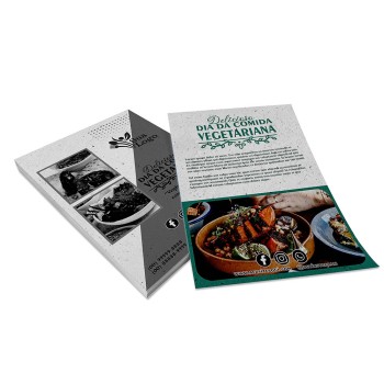 PANFLETOS, FLYERS E FOLHETOS RECICLATO 90G 300X420MM Colorido frente e preto e branco verso - 200 un.