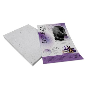 PANFLETOS, FLYERS E FOLHETOS RECICLATO 90G 300X420MM Colorido frente - 100 un.