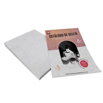 PANFLETOS, FLYERS E FOLHETOS RECICLATO 90G 300X420MM Colorido frente - 300 un.