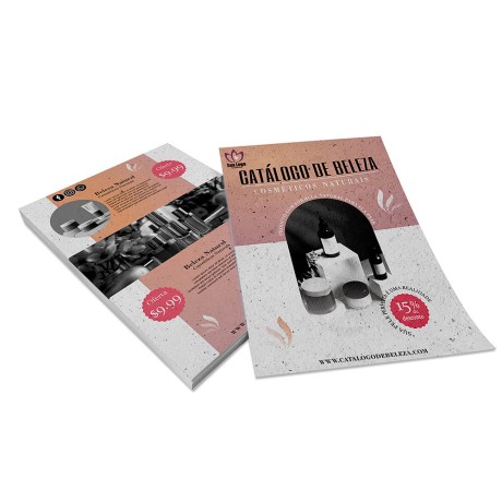 PANFLETOS, FLYERS E FOLHETOS RECICLATO 90G 300X420MM Colorido frente e verso - 300 un.