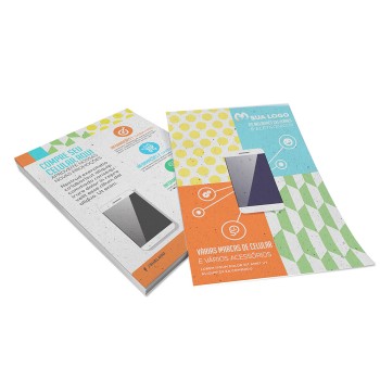 PANFLETOS, FLYERS E FOLHETOS RECICLATO 90G SEM VERNIZ 105X150MM Colorido frente e verso - 500 un.