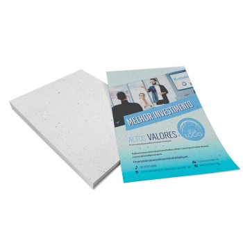 PANFLETOS, FLYERS E FOLHETOS RECICLATO 90G SEM VERNIZ 210X300MM Colorido frente - 500 un.