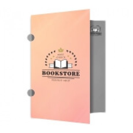 PASTAS COUCHÊ 275G ORELHA LAMINAÇÃO BRILHO Colorido frente e preto e branco verso - 10 un.
