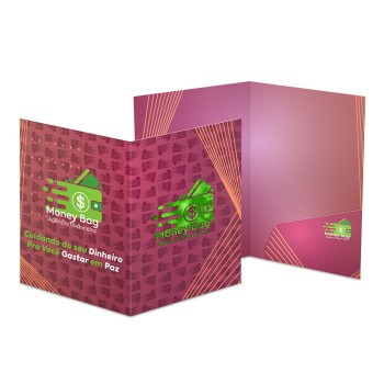 PASTAS COUCHÊ 300G BOLSA COLADA LAM FOSCA FR E HOTSTAMPING FR Colorido frente e verso - 100 un.