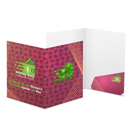 PASTAS COUCHÊ 300G BOLSA COLADA LAM FOSCA FR E HOTSTAMPING FR Colorido frente - 100 un.