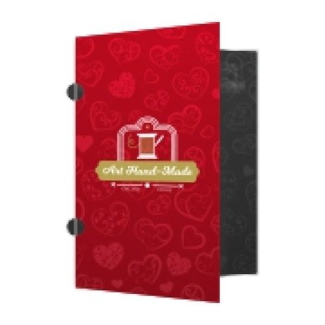 PASTAS COUCHÊ 300G ORELHA LAM FOSCA FR E HOTSTAMPING FR Colorido frente e preto e branco verso - 250 un.