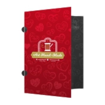 PASTAS COUCHÊ 300G ORELHA LAM FOSCA FR E HOTSTAMPING FR Colorido frente e preto e branco verso - 250 un.