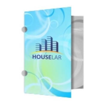 PASTAS COUCHÊ 300G ORELHA LAM HOLOGRÁFICA  FRENTE Colorido frente e preto e branco verso - 50 un.