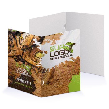 PASTAS SUPREMO 250G ORELHA LAMINAÇÃO HOLOGRÁFICA Colorido frente - 5 un.