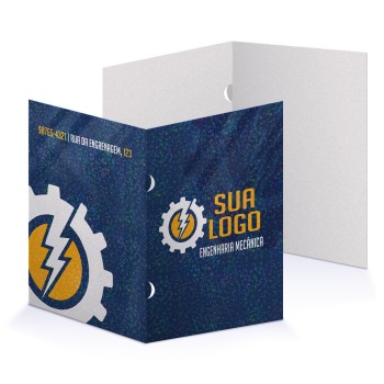 PASTAS SUPREMO 250G ORELHA LAMINAÇÃO HOLOGRÁFICA Colorido frente - 50 un.