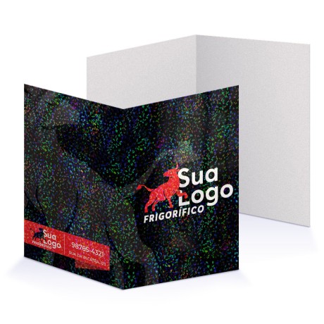 PASTAS SUPREMO 250G VINCO LAMINAÇÃO HOLOGRÁFICA Colorido frente - 50 un.