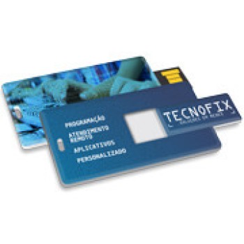 PEN CARD 8GB MINI 60X30MM 8GB RETRÁTIL Colorido frente e verso - 1 un.