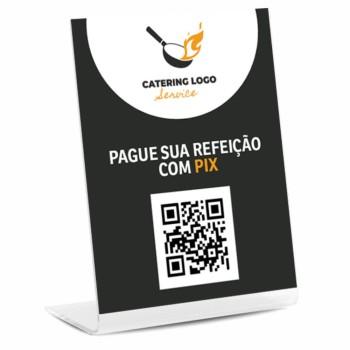 PLACA DE QR CODE PIX ACRÍLICO 3MM 150X210MM Colorido frente - 1 un.