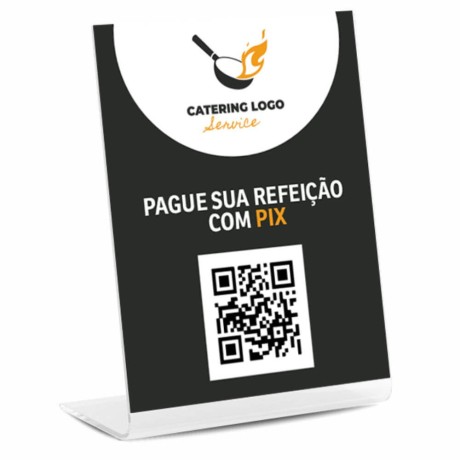 PLACA DE QR CODE PIX ACRÍLICO 3MM 150X210MM Colorido frente - 1 un.