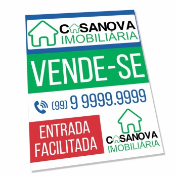 PLACA IMOBILIÁRIA PSAI 1MM 150X200MM Colorido frente - 1 un.