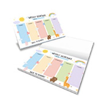 AGENDAS, CADERNOS E APOSTILAS PLANNER CAPA COUCHÊ 300G E MIOLO AP 90G 52 FOLHAS 150X210MM Colorido frente - 25 un.